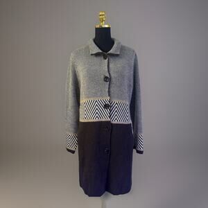 Anthropologie Bianca Long G Sweater Coat Made In Italy Scandi girl Boho Hippie